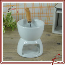 chaozhou white porcelain chocolate stove with fork
